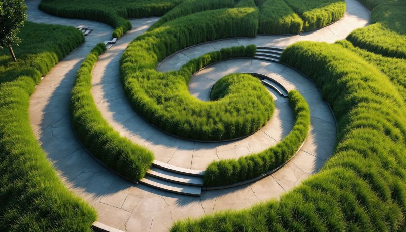 Completed Landscape with Pathways